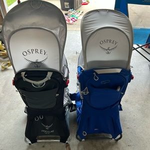 Two Osprey Poco Plus Child Carriers